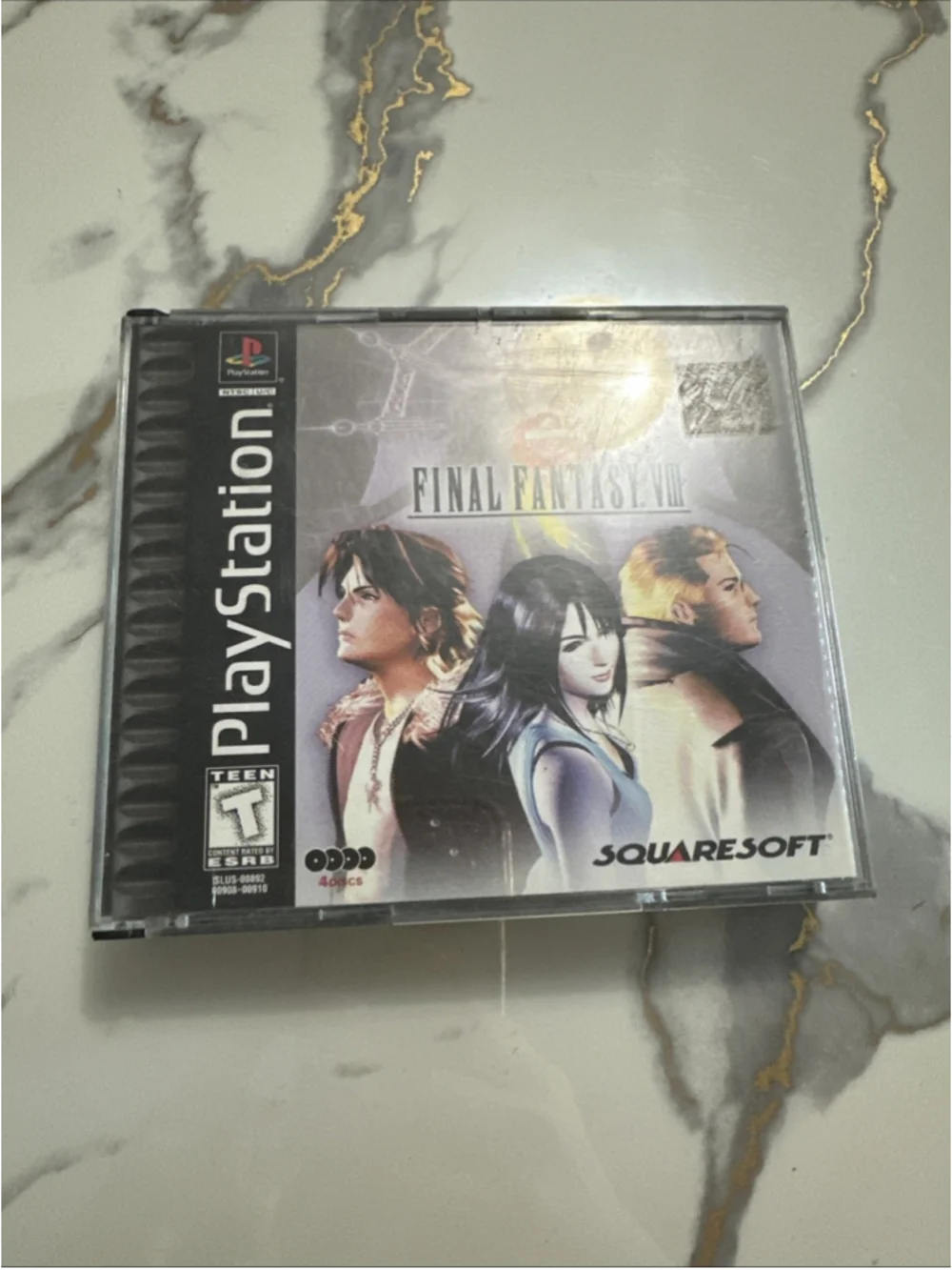 Final Fantasy VIII 4-Disc Set Black Label (Sony Playstation 1, 1999) - Complete